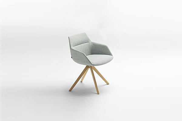 Fuze Chair - Fabric w/Wood Leg